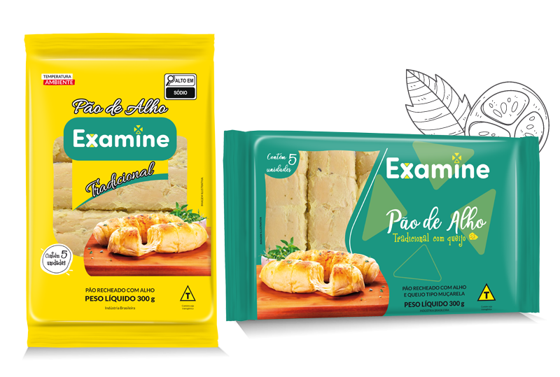 Pão de Alho Examine Tradicional e Recheado com Queijo