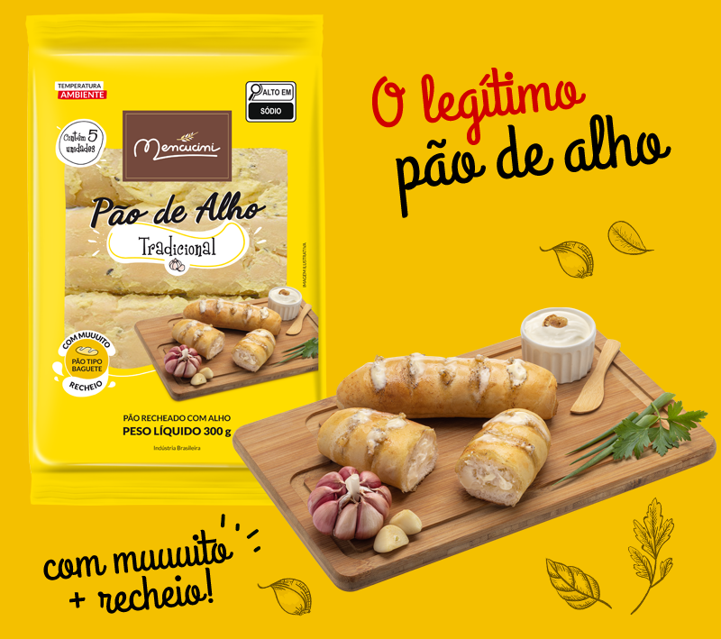 Pão de Alho Tradiconal Mencucini - Temperatura Ambiente